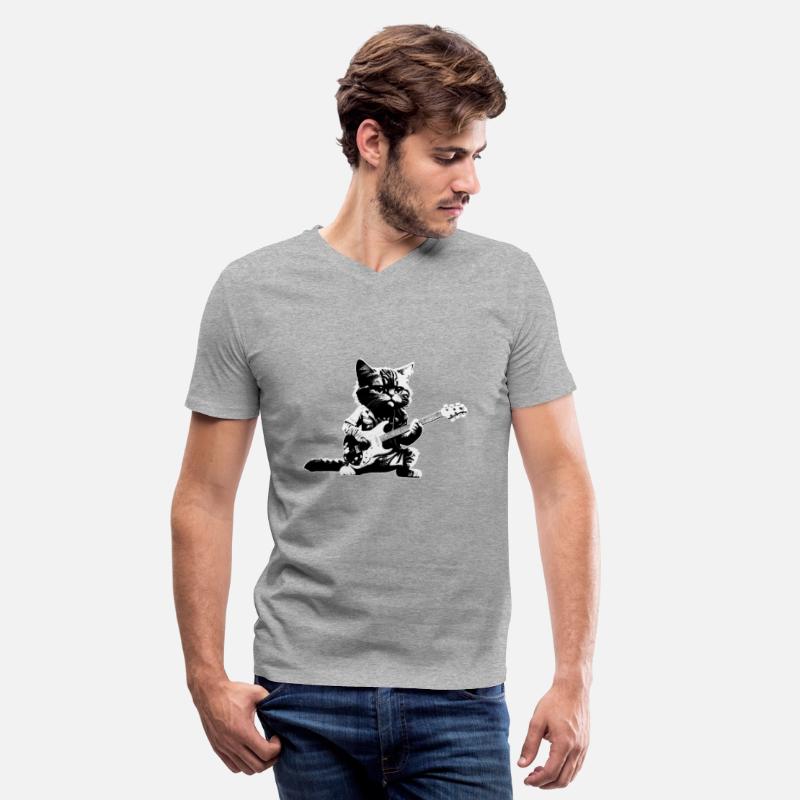 Rocker Cat Playing Guitar Instruments Kitten