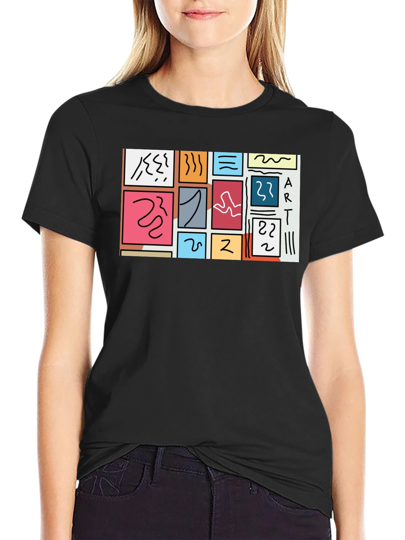 Abstract Art T-Shirt Modern Graphic Tee