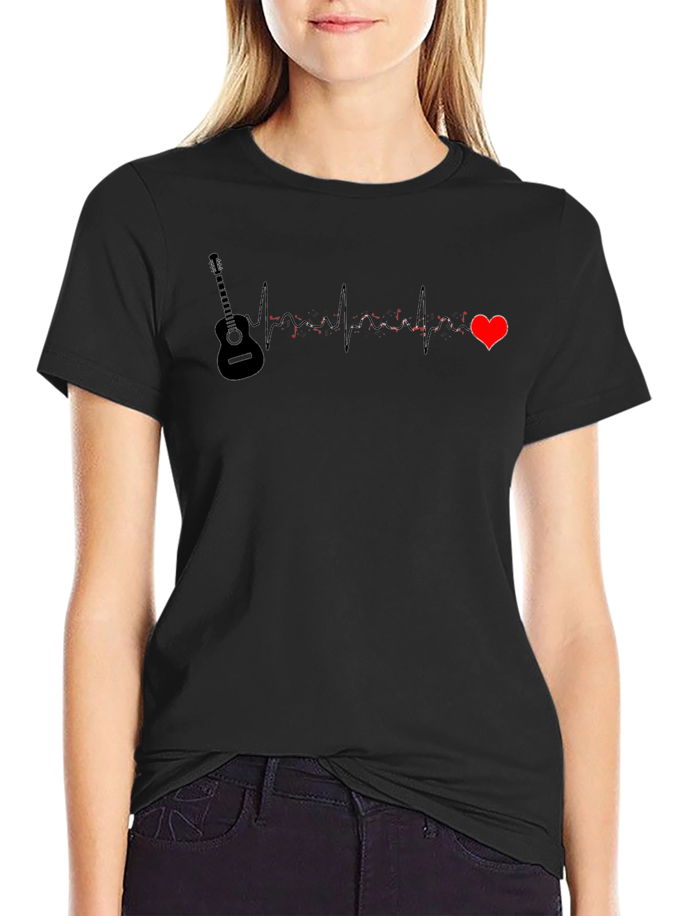 Guitar Heartbeat Graphic Tee