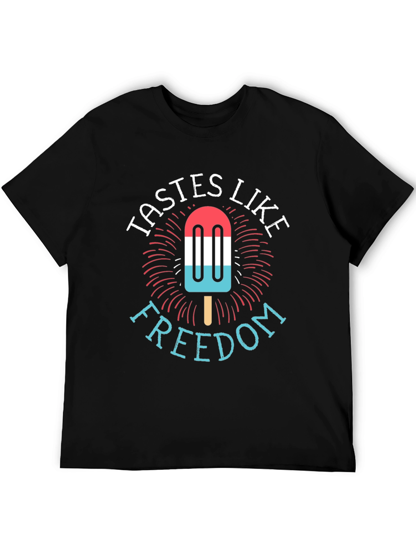 Tastes Like Freedom Patriotic Popsicle T-Shirt