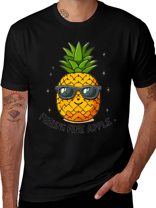 Cool Pineapple Graphic Tee - Feeling Fine Apple