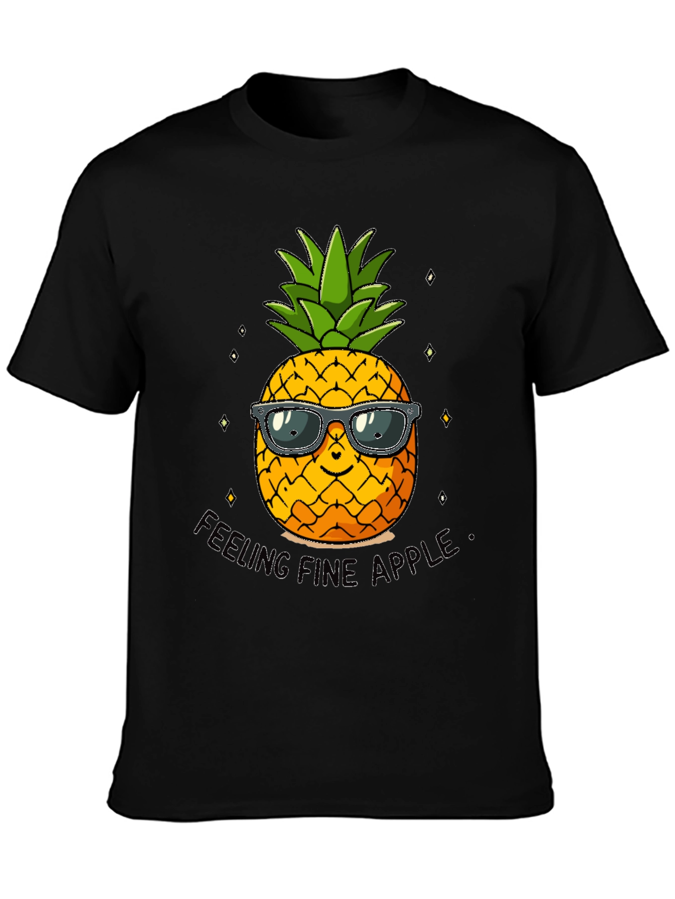 Cool Pineapple Graphic Tee - Feeling Fine Apple