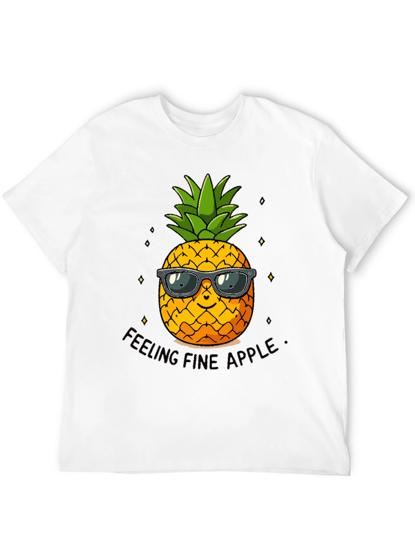 Cool Pineapple Graphic Tee - Feeling Fine Apple