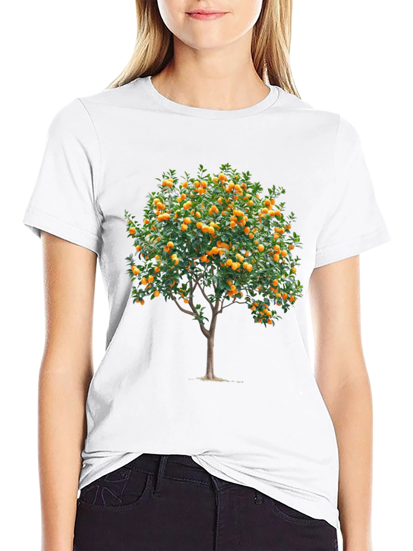 Orange Tree Graphic T-Shirt - Fruitful Style