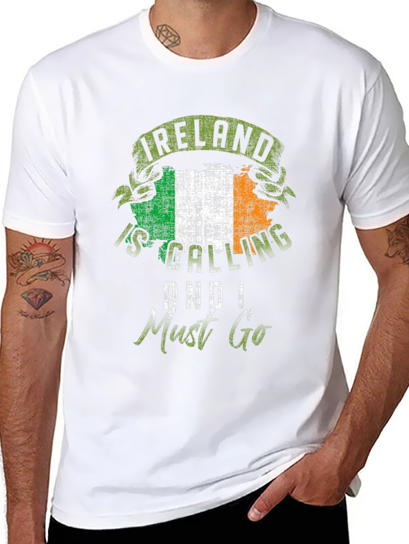 Ireland Is Calling T-Shirt - Irish Flag Novelty Tee