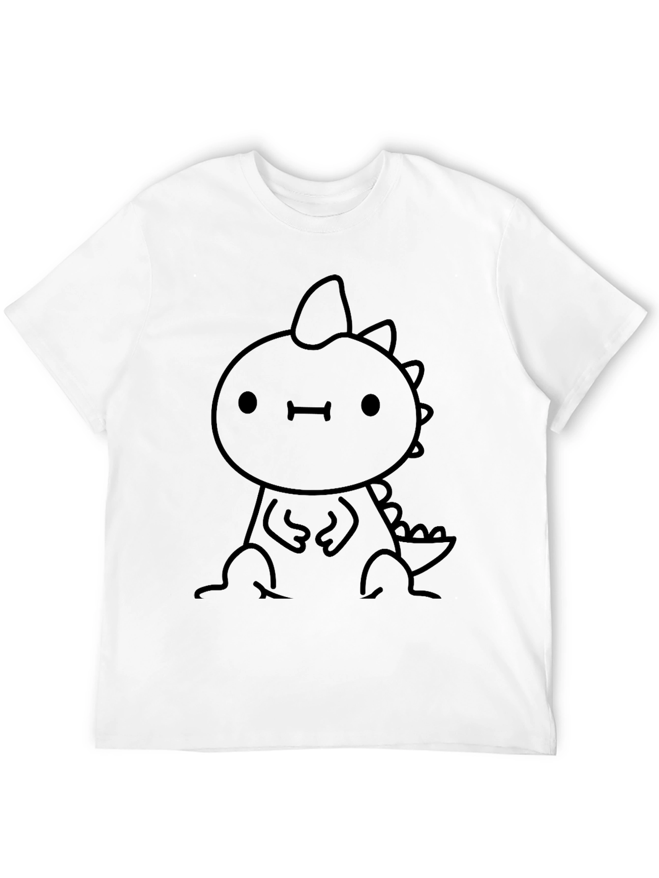 Cute Dino Graphic Black Tee - Stylish & Fun