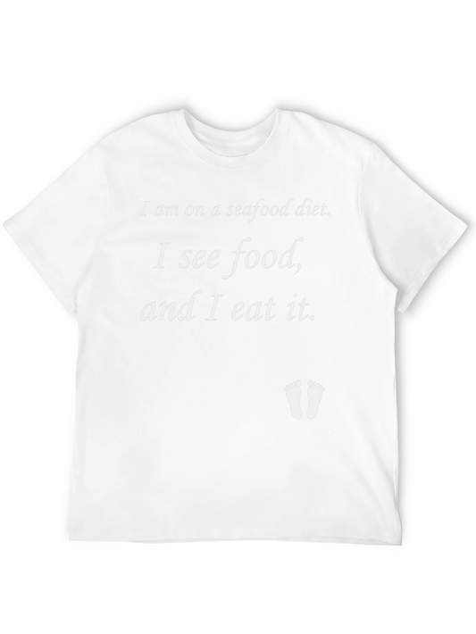 Seafood Diet T-Shirt: I See Food and I Eat It Funny Graphic Tee