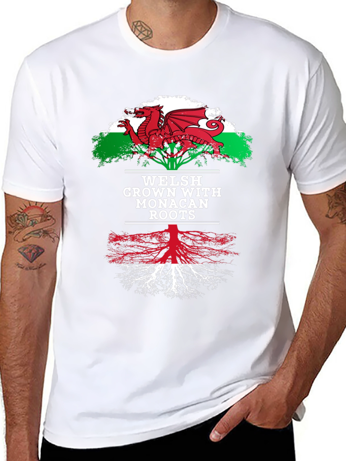 Welsh Grown with Monacan Roots Graphic Tee