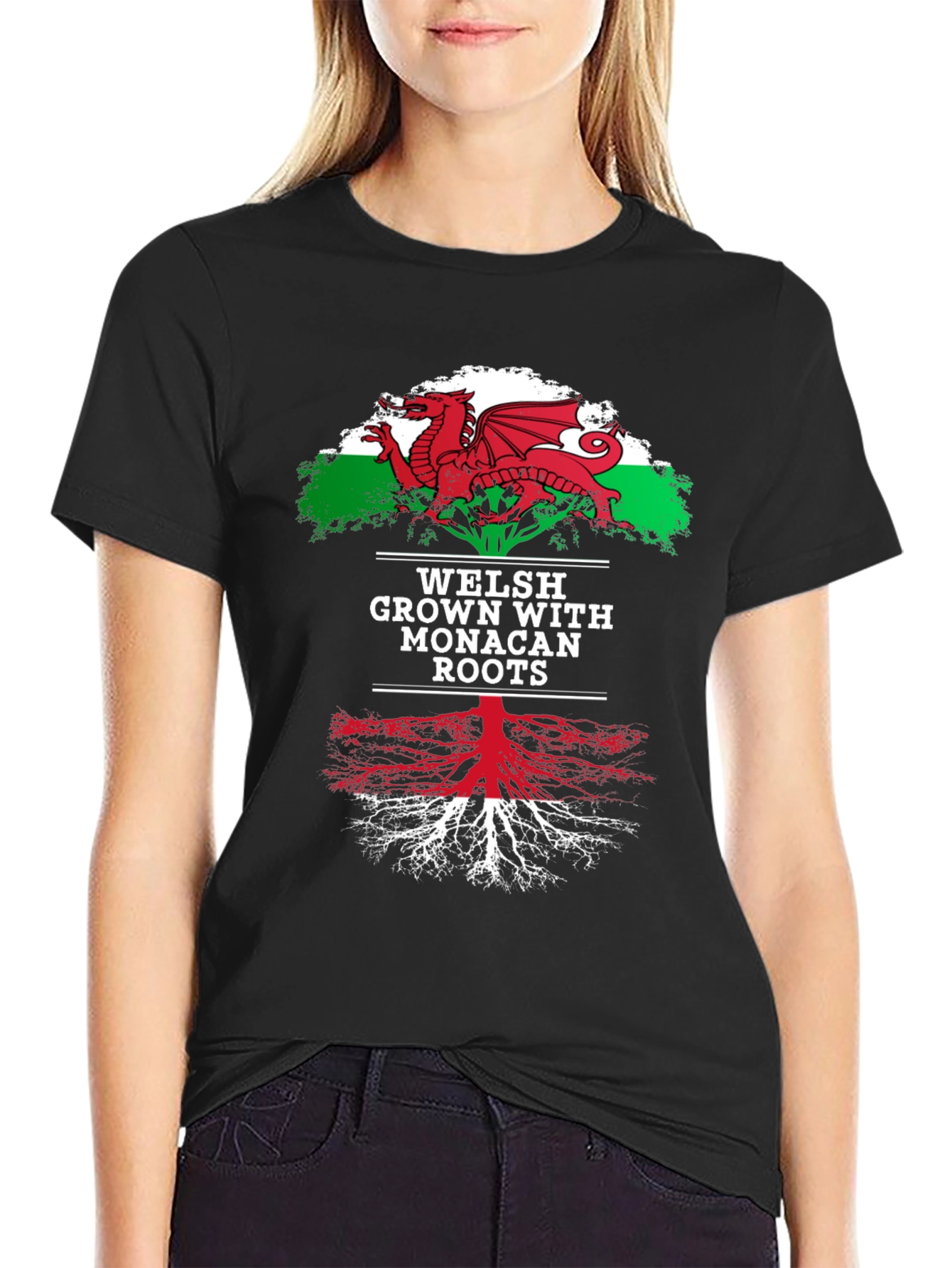 Welsh Grown with Monacan Roots Graphic Tee