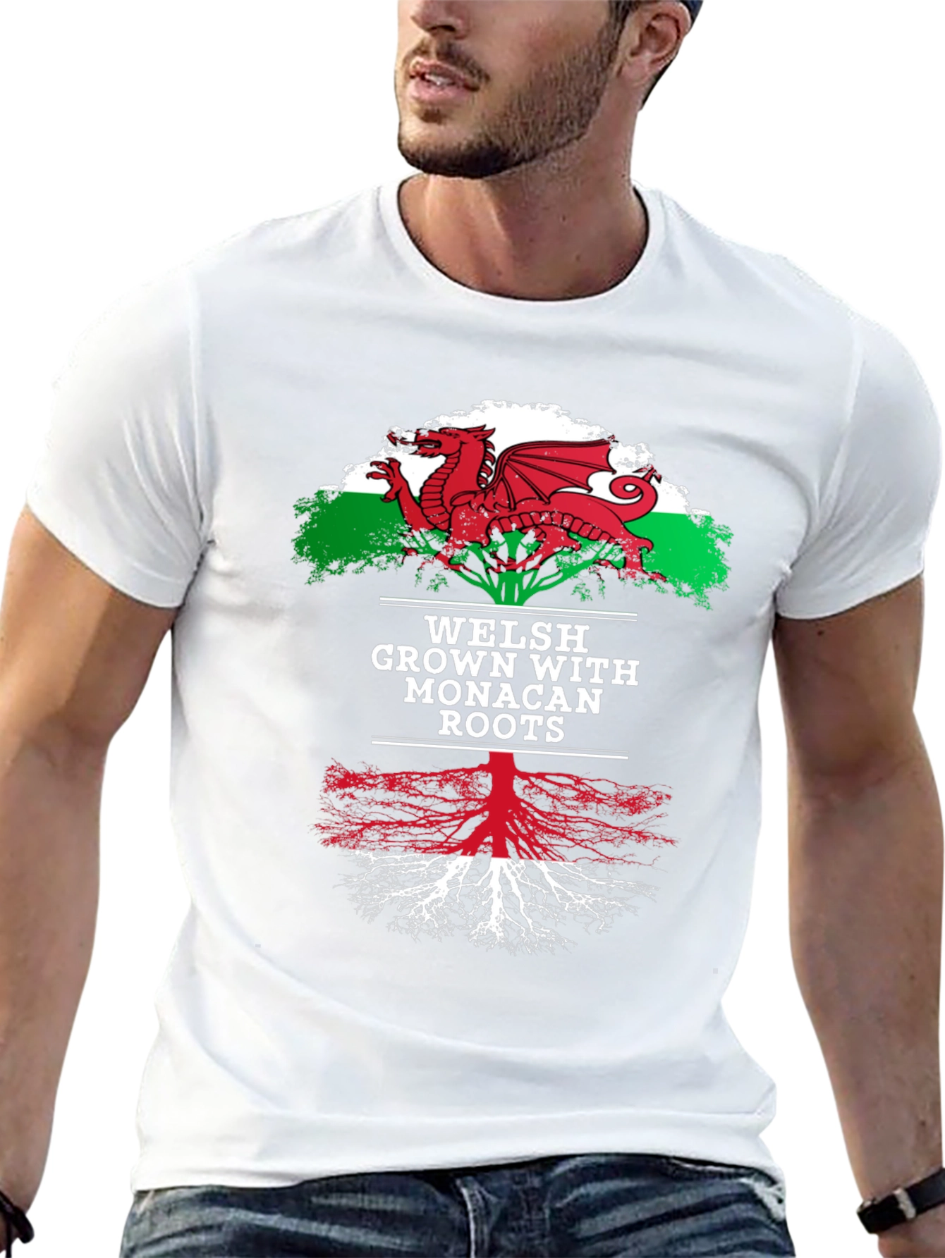 Welsh Grown with Monacan Roots Graphic Tee