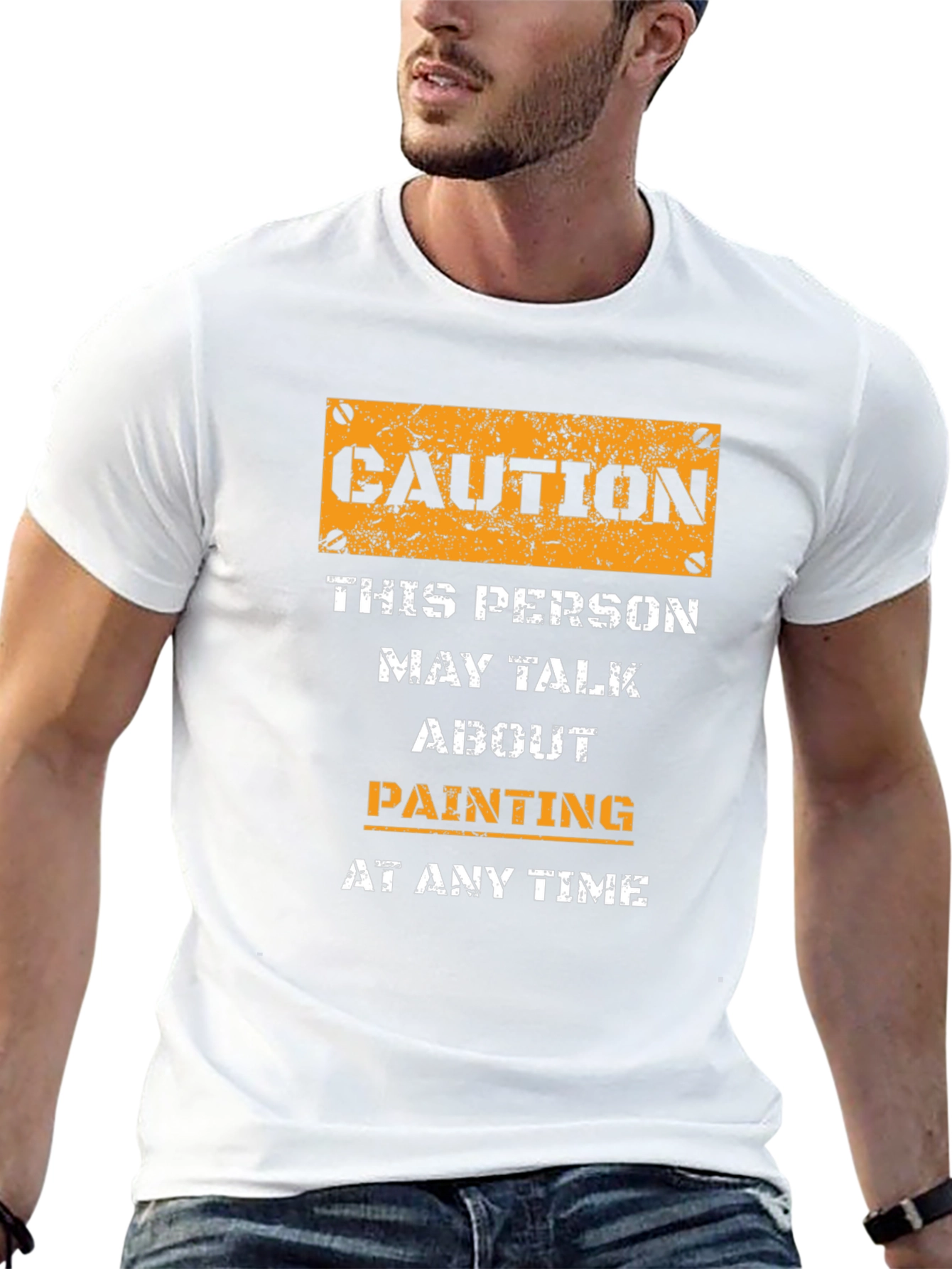 Caution Painting T-Shirt - Funny Hobby Tee
