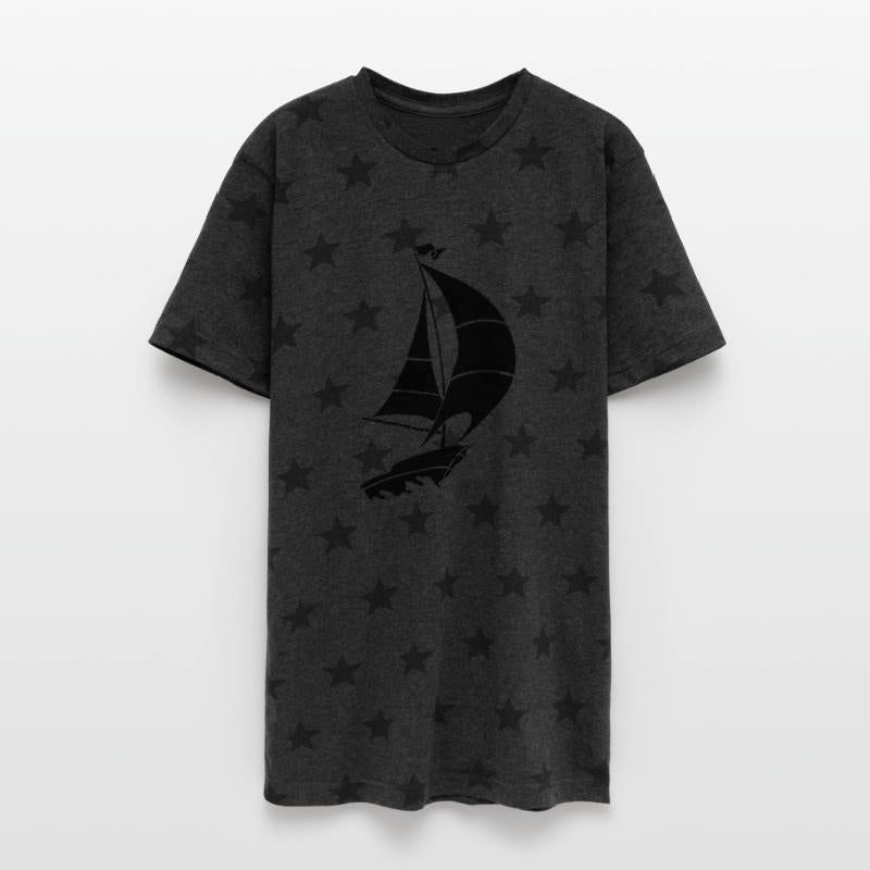 Sailboat sailing yacht sea silhouette minimalist