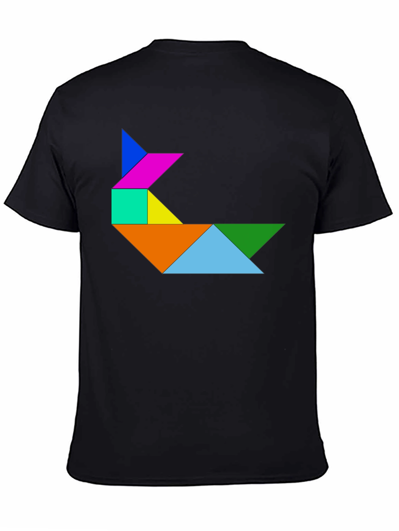 Tangram Rabbit Graphic Tee - Fun Puzzle Design
