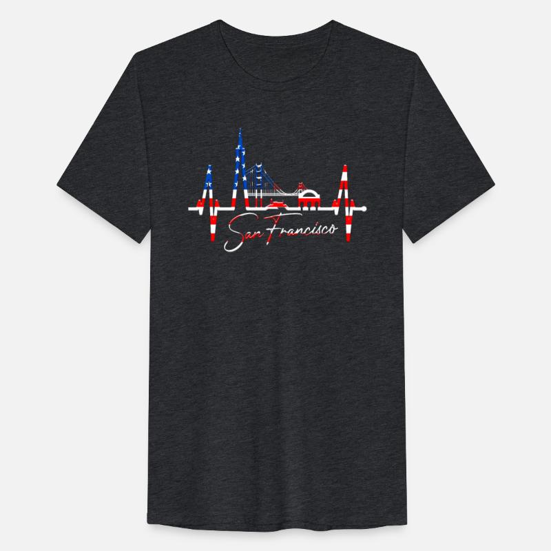 San Francisco Skyline Heartbeat California Lover