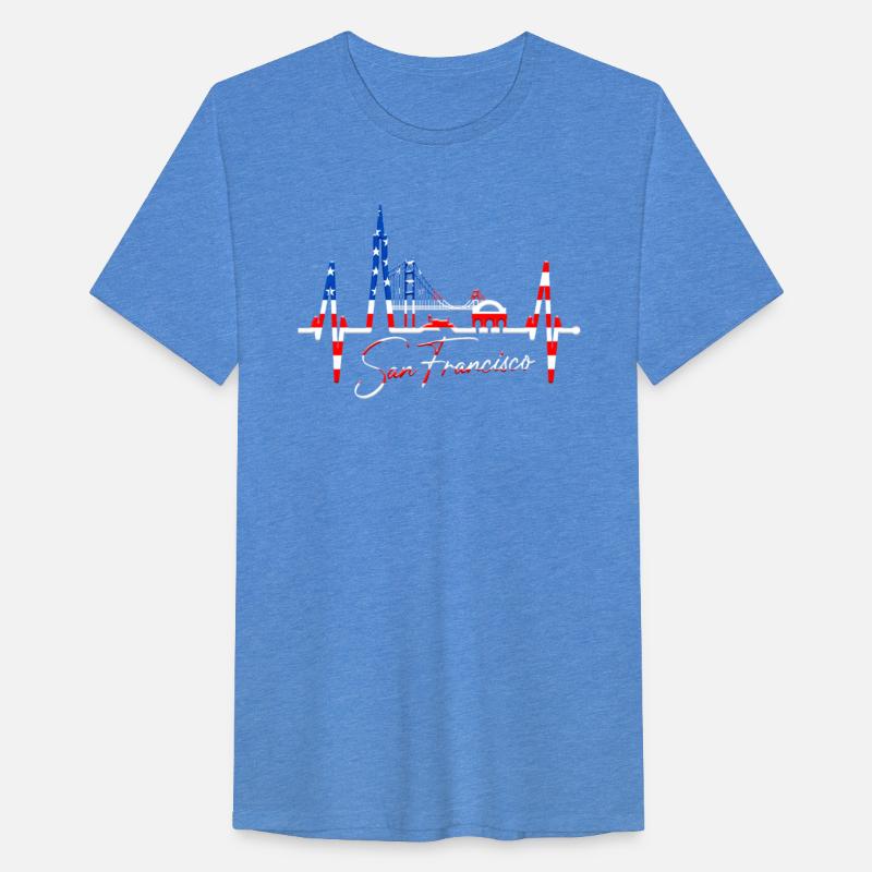 San Francisco Skyline Heartbeat California Lover