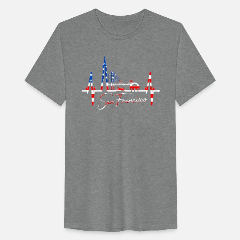 San Francisco Skyline Heartbeat California Lover