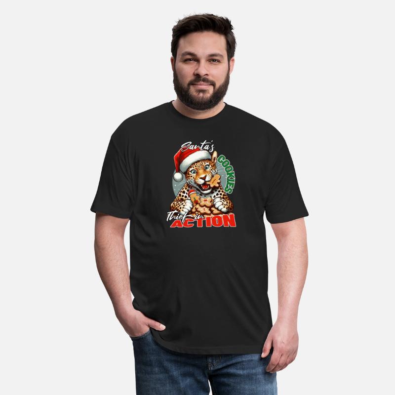 Santa’s Cookie Thief in Action! Leopard T-Shirt