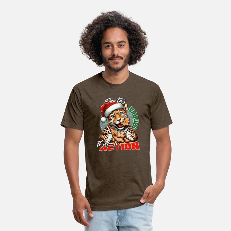 Santa’s Cookie Thief in Action! Leopard T-Shirt