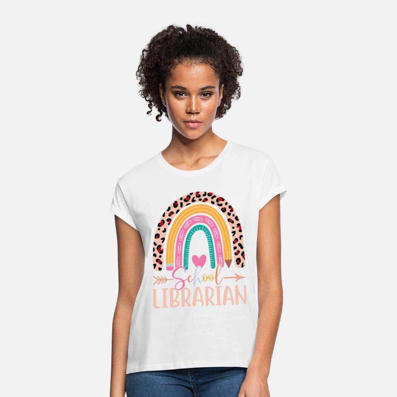 School Librarian Rainbow Leopard Print Librarian