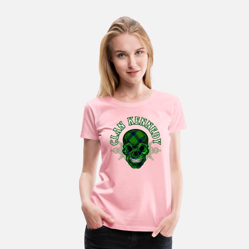 Scottish Clan Kennedy Tartan Celtic Skull