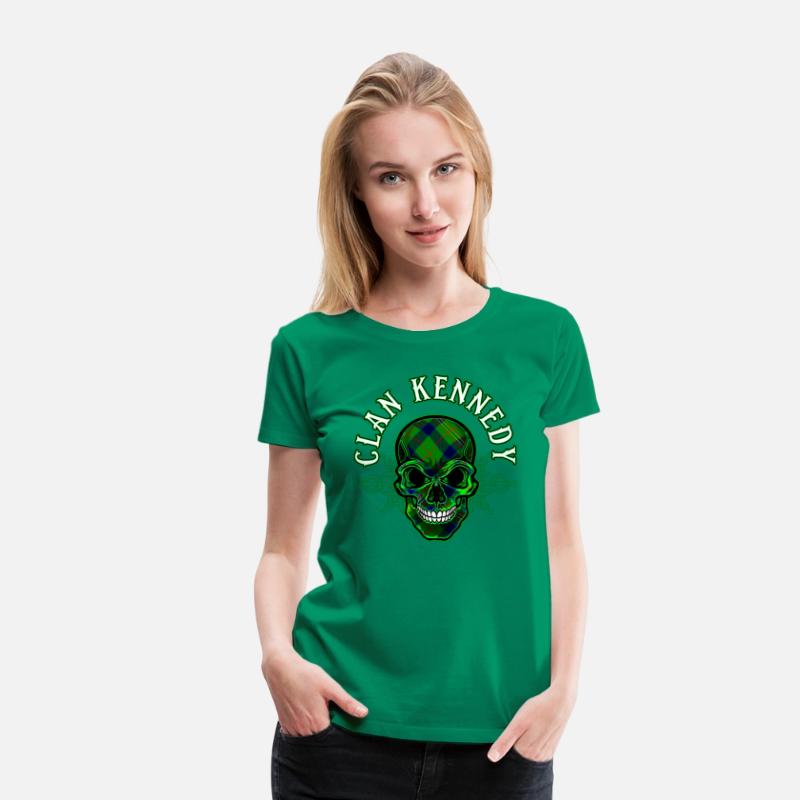 Scottish Clan Kennedy Tartan Celtic Skull