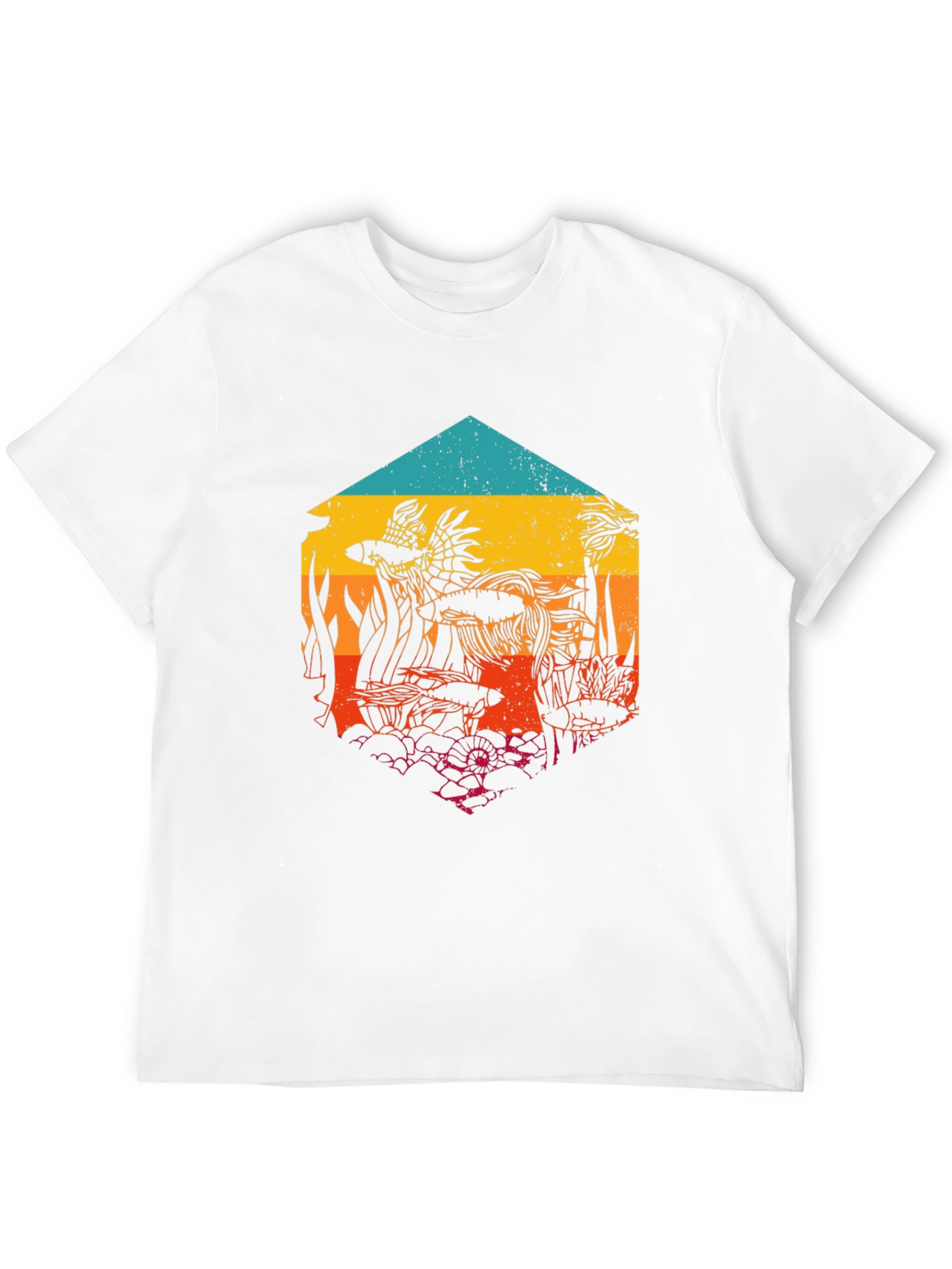 Retro Hexagon Aquarium Graphic Tee