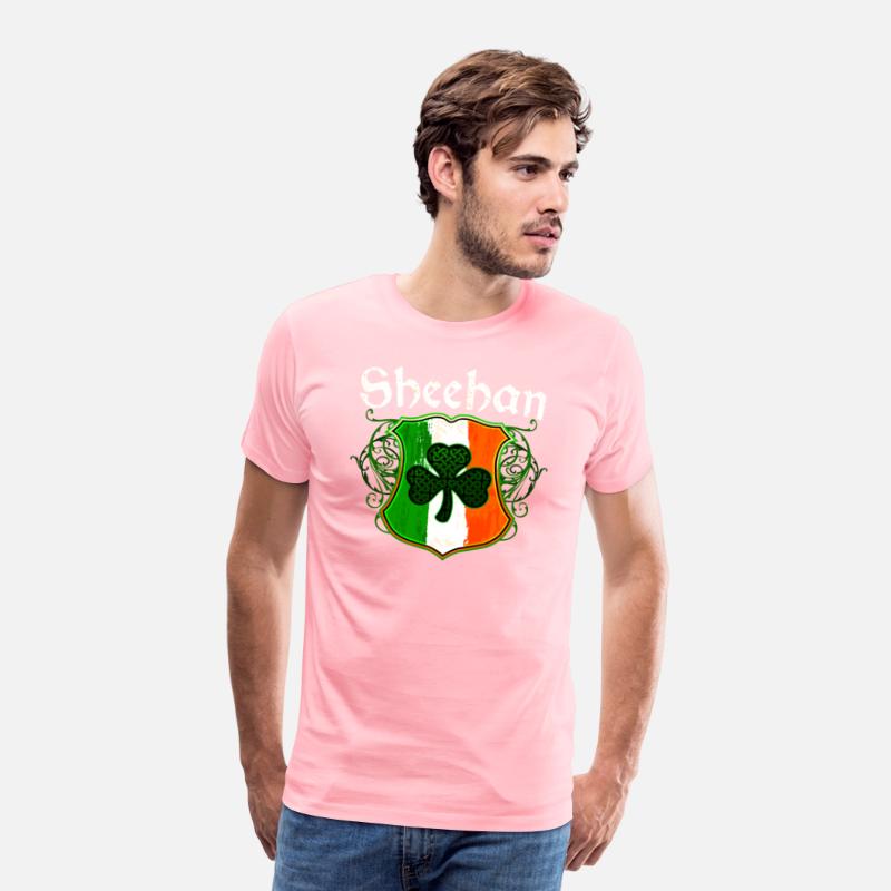 Sheehan Irish Surname Ireland Flag Shield Shamrock