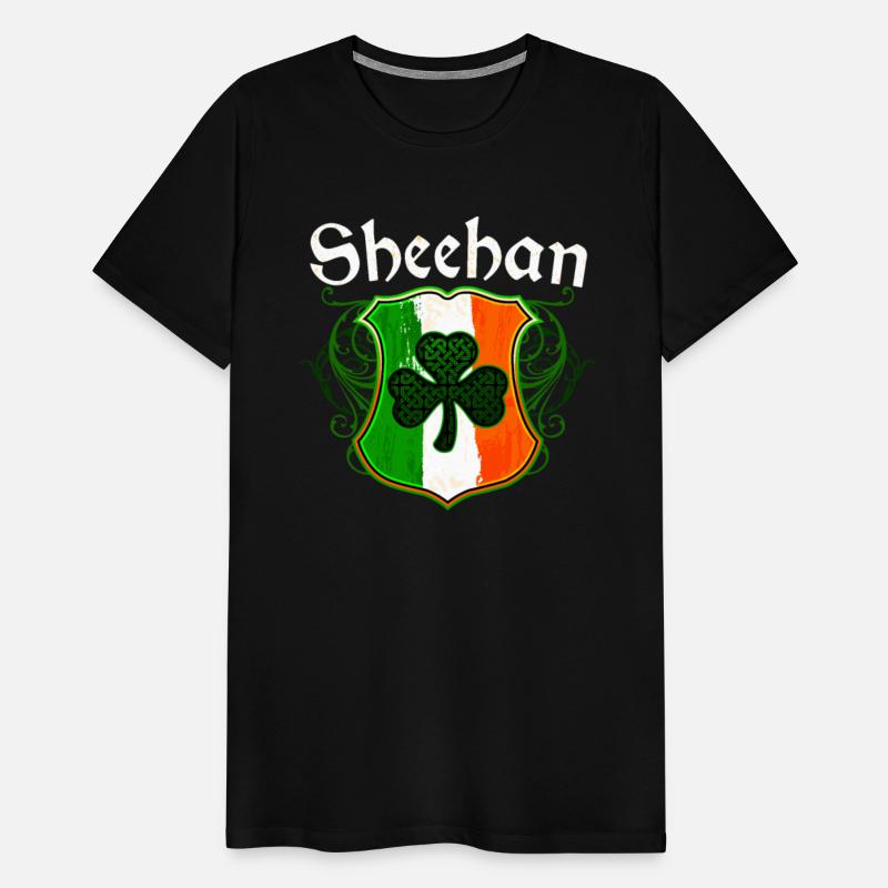 Sheehan Irish Surname Ireland Flag Shield Shamrock