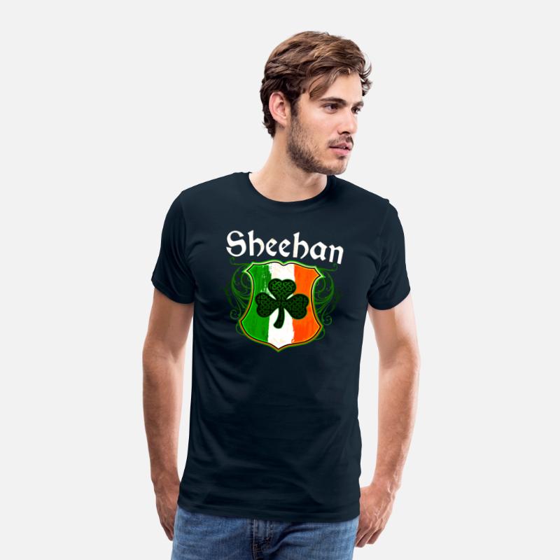 Sheehan Irish Surname Ireland Flag Shield Shamrock
