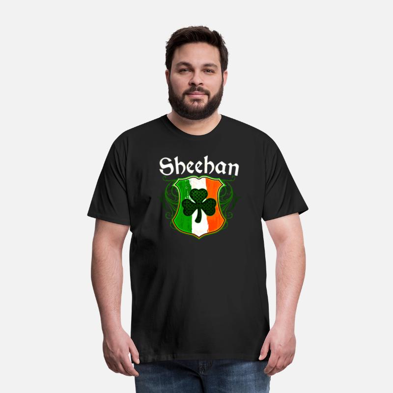 Sheehan Irish Surname Ireland Flag Shield Shamrock