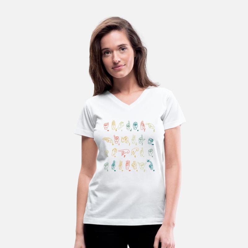 Sign Language Alphabet Letters Retro