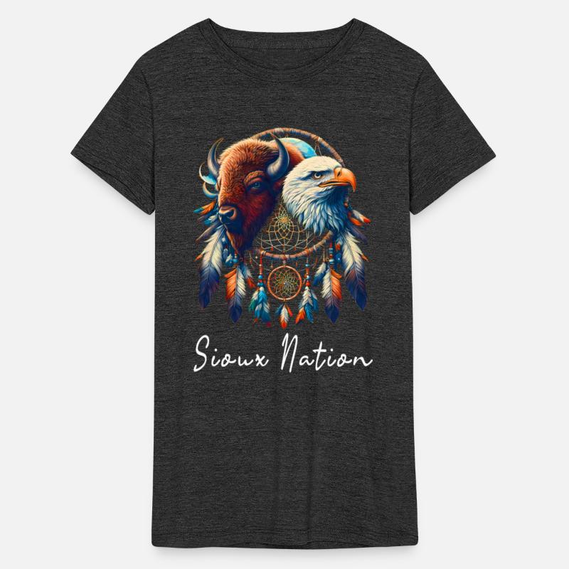 Sioux Nation Eagle Bison Dreamcatcher T-Shirt