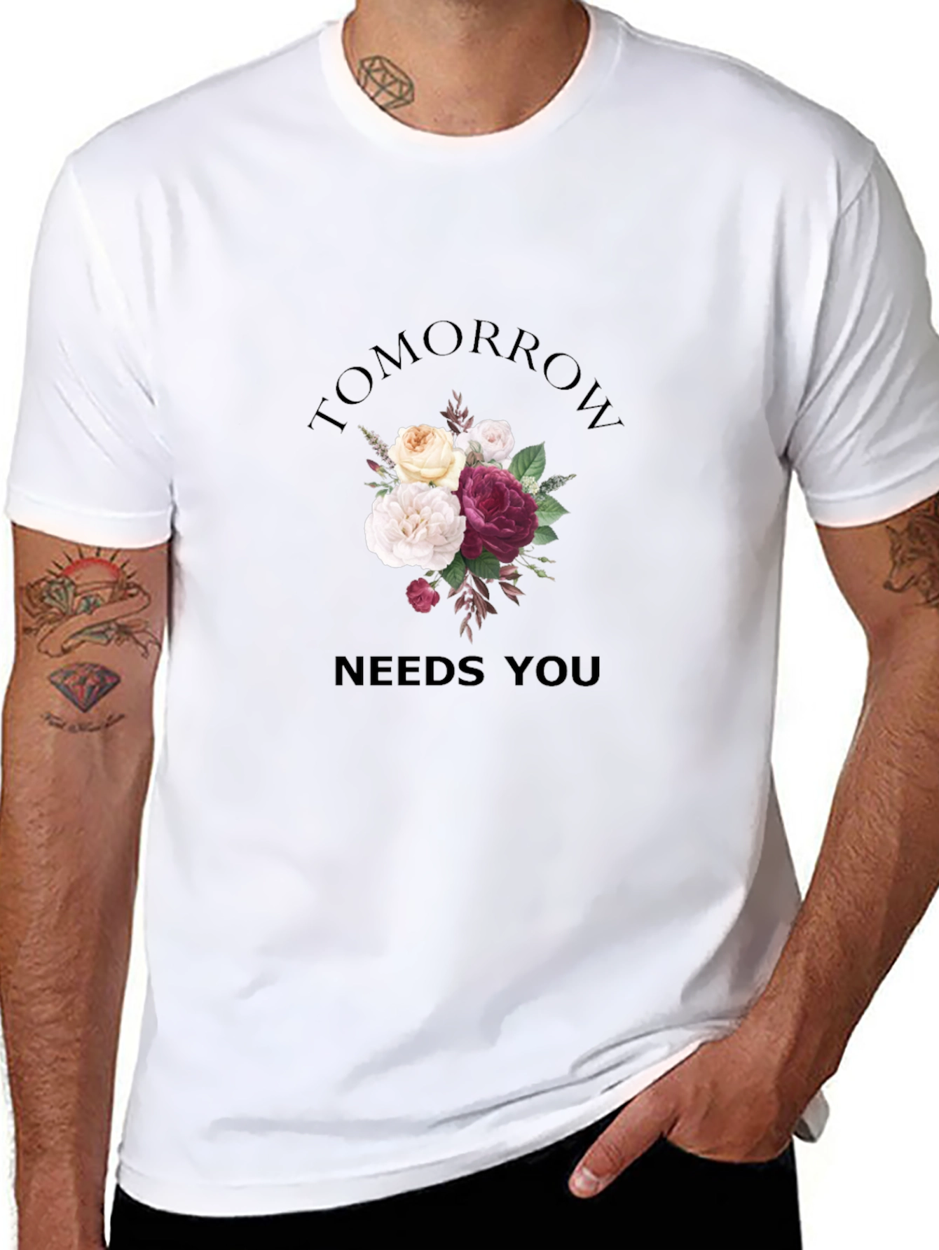 Floral Tomorrow Needs You Graphic Tee