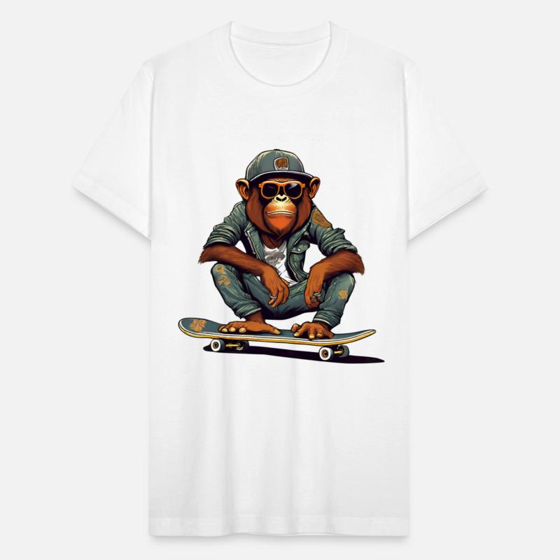 Skateboarding Primate on Wheels