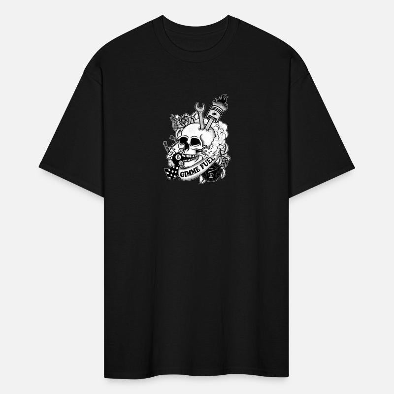 Skull and Smoke, Black and white - Gimme Fuel