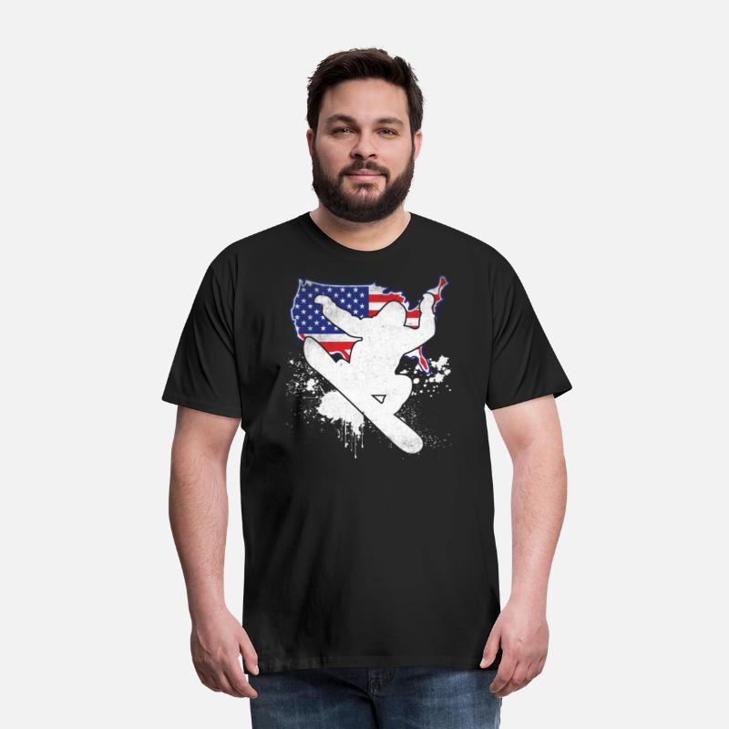 Snowboard USA Flag Snowboarding Snowboarder