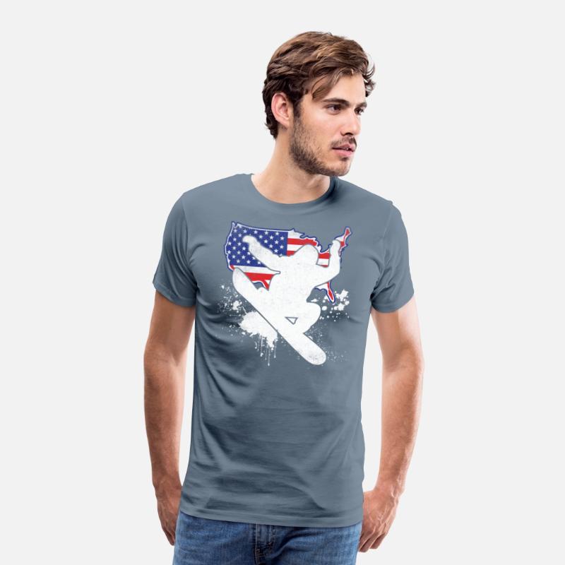 Snowboard USA Flag Snowboarding Snowboarder