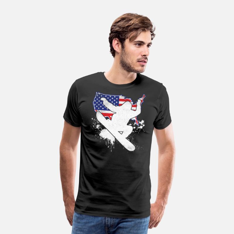 Snowboard USA Flag Snowboarding Snowboarder