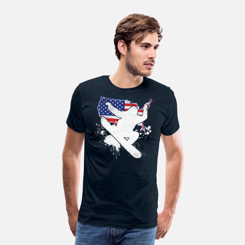 Snowboard USA Flag Snowboarding Snowboarder