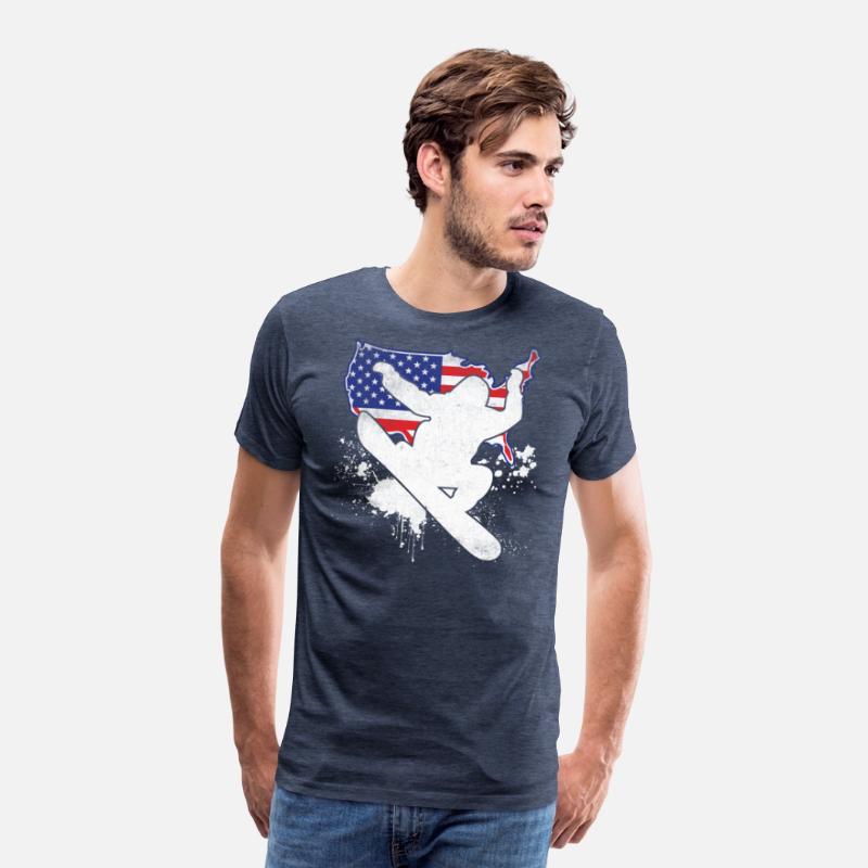 Snowboard USA Flag Snowboarding Snowboarder