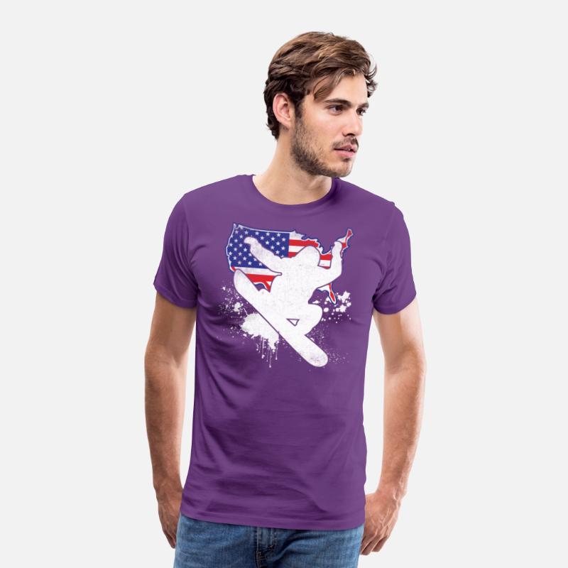 Snowboard USA Flag Snowboarding Snowboarder