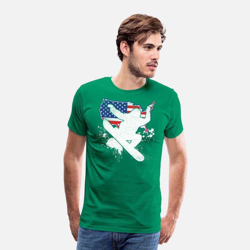 Snowboard USA Flag Snowboarding Snowboarder