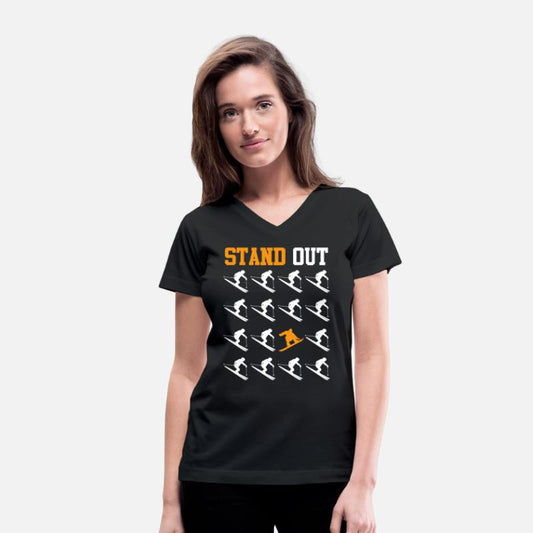 Snowboarder Freestyle Stand Out Snow Slope