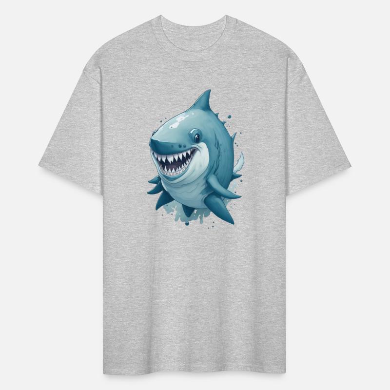 Soft and Symmetrical Shark in Watercolor Style