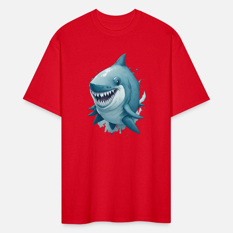 Soft and Symmetrical Shark in Watercolor Style