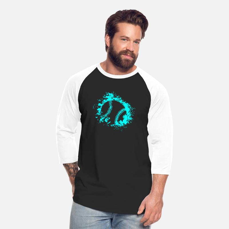 Softball Distressed Ball Teal Black