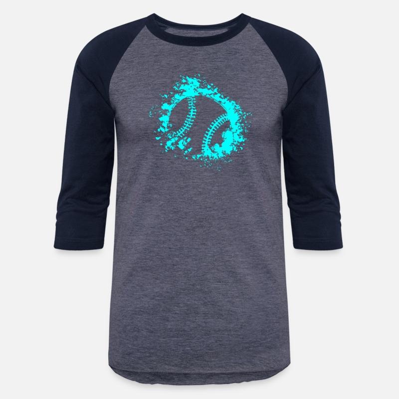 Softball Distressed Ball Teal Black