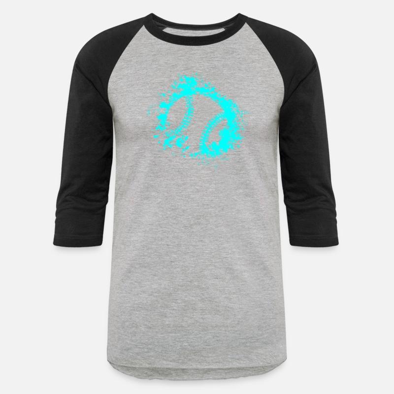 Softball Distressed Ball Teal Black