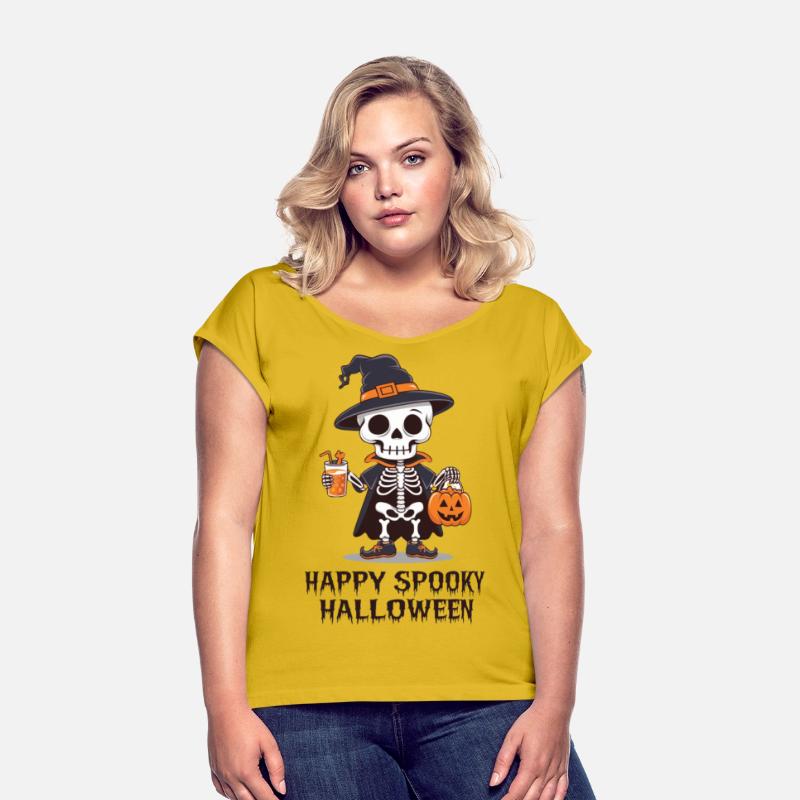 Spooky Skeleton Witch Halloween Design