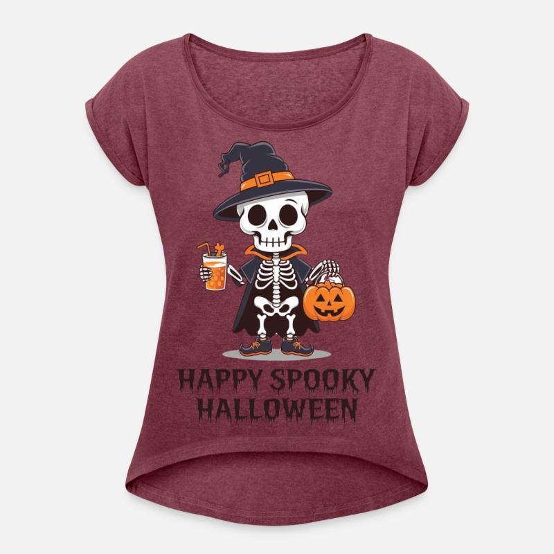 Spooky Skeleton Witch Halloween Design